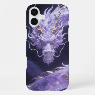 Coque iPhone 16 Plus Dragon Galaxie Pourpre Dragon Cosmique Mystique