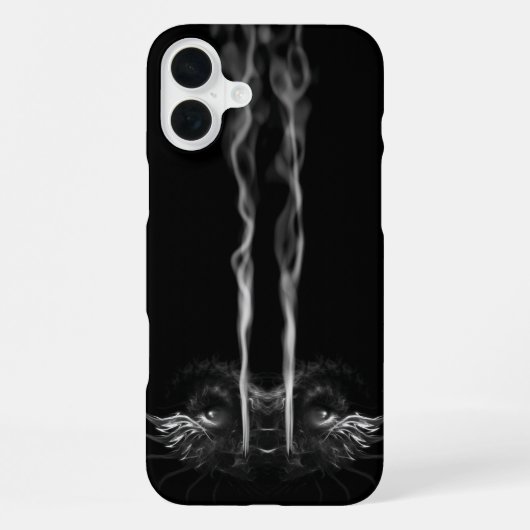 Coque iPhone 16 Plus Dragon Noir Fumée (Verso)