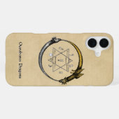 Coque iPhone 16 Plus Dragons d'Ouroboros avec nom (Verso Horizontal)