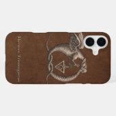 Coque iPhone 16 Plus Dragons Ouroboros Magiques avec Nom (Verso Horizontal)