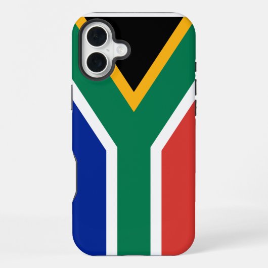 Coque iPhone 16 Plus Drapeau Afrique du Sud (Verso)