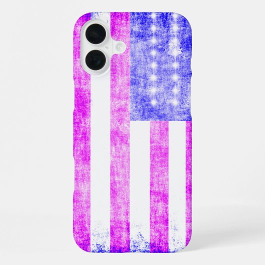 Coque iPhone 16 Plus Drapeau américain (Verso)