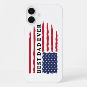 Coque iPhone 16 Plus Drapeau américain du meilleur père