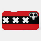 Coque iPhone 16 Plus Drapeau Amsterdam (Verso Horizontal)