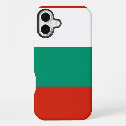 Coque iPhone 16 Plus Drapeau Bulgarie (Verso)