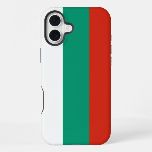 Coque iPhone 16 Plus Drapeau Bulgarie (Verso)