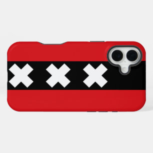 Coque iPhone 16 Plus Drapeau d'Amsterdam