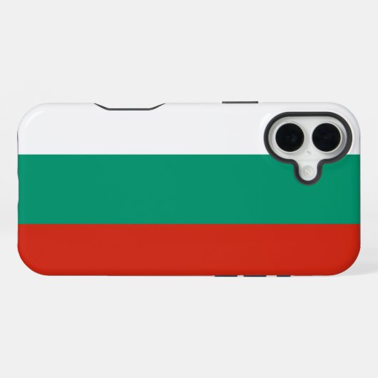 Coque iPhone 16 Plus Drapeau de Bulgarie (Verso Horizontal)