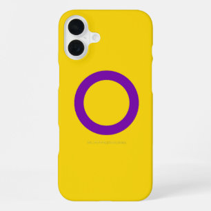 Coque iPhone 16 Plus Drapeau de fierté intersexe de SlipperyJoe's fond
