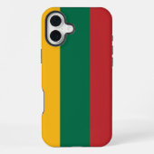Coque iPhone 16 Plus Drapeau de la Lituanie (Verso)