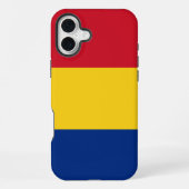 Coque iPhone 16 Plus Drapeau de la Roumanie (Verso)