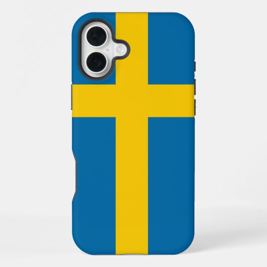 Coque iPhone 16 Plus Drapeau de la Suède (Verso)