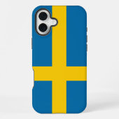 Coque iPhone 16 Plus Drapeau de la Suède (Verso)