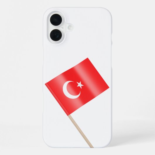 Coque iPhone 16 Plus Drapeau de la Turquie (Verso)