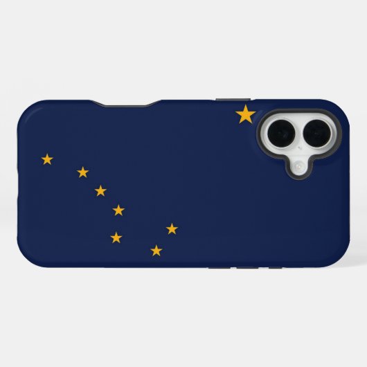 Coque iPhone 16 Plus Drapeau de l'Alaska (Verso Horizontal)