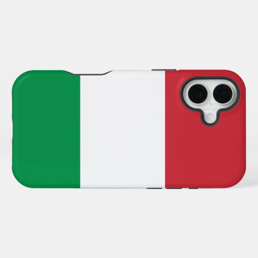 Coque iPhone 16 Plus Drapeau de l'Italie (Verso Horizontal)