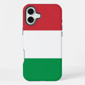 Coque iPhone 16 Plus Drapeau de l'Italie (Verso)