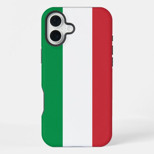 Coque iPhone 16 Plus Drapeau de l'Italie (Verso)