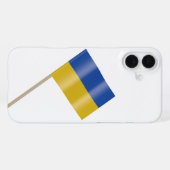 Coque iPhone 16 Plus Drapeau de l'Ukraine (Verso Horizontal)