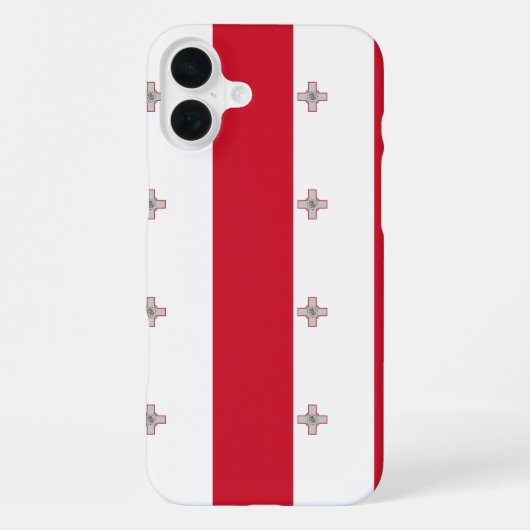 Coque iPhone 16 Plus Drapeau de Malte Personnalisable (Verso)
