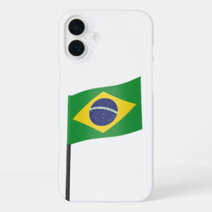 Coque iPhone 16 Plus Drapeau du Brésil