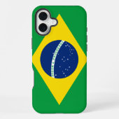 Coque iPhone 16 Plus Drapeau du Brésil (Verso)