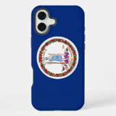 Coque iPhone 16 Plus Drapeau du Commonwealth de Virginie (Verso)