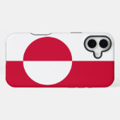 Coque iPhone 16 Plus Drapeau du Groenlandais (Verso Horizontal)