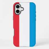 Coque iPhone 16 Plus Drapeau du Luxembourg (Verso)