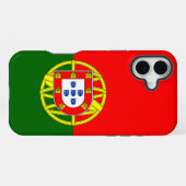 Coque iPhone 16 Plus Drapeau du Portugal (Verso Horizontal)