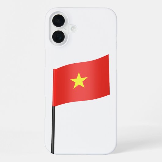 Coque iPhone 16 Plus Drapeau du Vietnam (Verso)