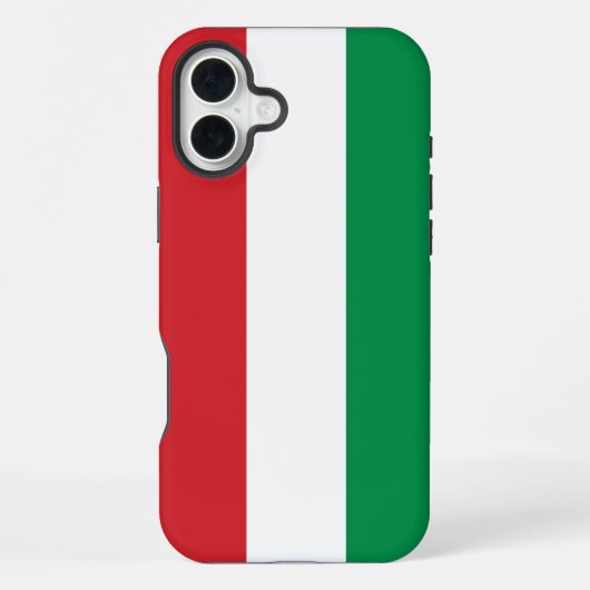 Coque iPhone 16 Plus Drapeau Hongrie (Verso)
