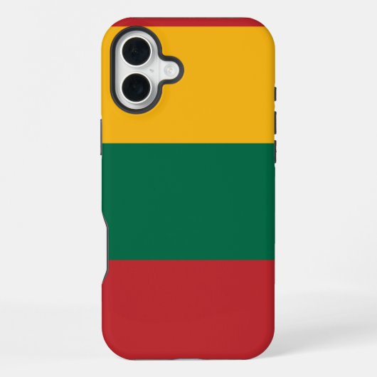 Coque iPhone 16 Plus Drapeau Lituanie (Verso)