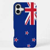 Coque iPhone 16 Plus Drapeau néo-zélandais (Verso)