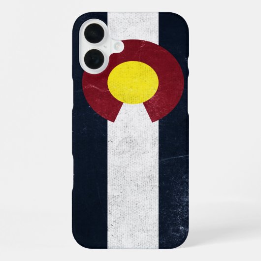 Coque iPhone 16 Plus Drapeau noir du Colorado (Verso)
