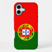 Coque iPhone 16 Plus Drapeau Portugal (Verso)