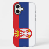 Coque iPhone 16 Plus Drapeau serbe (Verso)