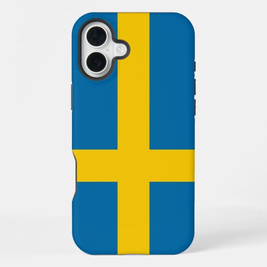 Coque iPhone 16 Plus Drapeau Suède (Verso)