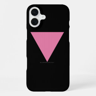 Coque iPhone 16 Plus Drapeau triangle rose de SlipperyJoe's symbole ros