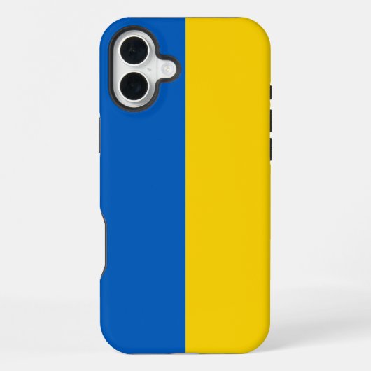 Coque iPhone 16 Plus Drapeau Ukraine (Verso)