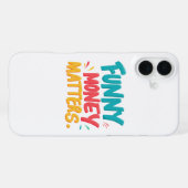 Coque iPhone 16 Plus Drôles de Questions d'Argent (Verso Horizontal)