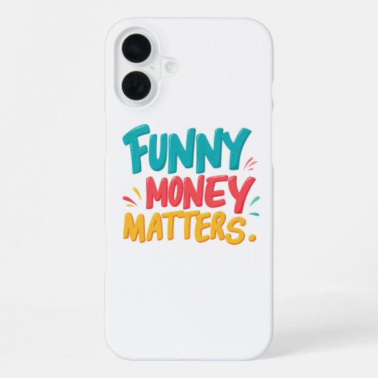 Coque iPhone 16 Plus Drôles de Questions d'Argent (Verso)