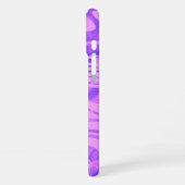 Coque iPhone 16 Plus Duotone Pink Block et Swirl Ajouter un nom (Côté gauche)