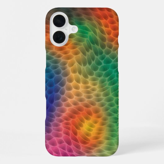 Coque iPhone 16 Plus Écaille Arc-en-Ciel (Verso)