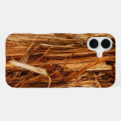 Coque iPhone 16 Plus Écorce de bois texturée de cèdre (Verso Horizontal)