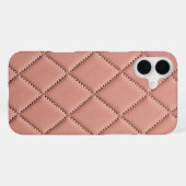 Coque iPhone 16 Plus Effet de tissu rose (Verso Horizontal)