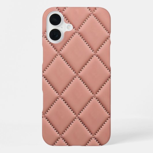 Coque iPhone 16 Plus Effet de tissu rose (Verso)