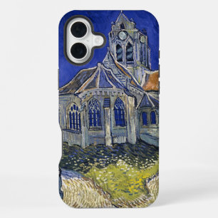 Coque iPhone 16 Plus Église à Auvers par Van Gogh Peinture Art