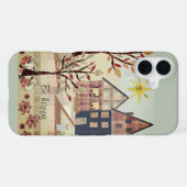 Coque iPhone 16 Plus électroménager, maisons, village, patchwork, couch (Verso Horizontal)