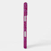 Coque iPhone 16 Plus Éléphant damas violet rouge iphone (Côté droit)